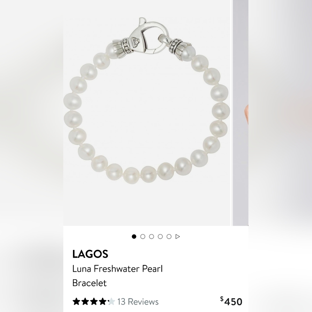 LAGOS Luna Freshwater Pearl Bracelet.without original box. #178